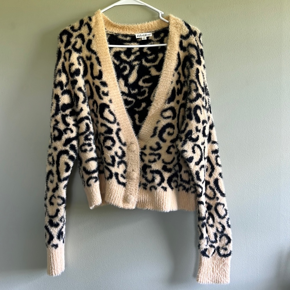 For love and lemons animal print sweater size medium